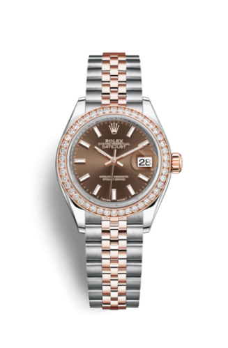 Rolex Lady-Datejust 28 Rolesor Rose Diamond / Jubilee / Chocolate 279381rbr-0017