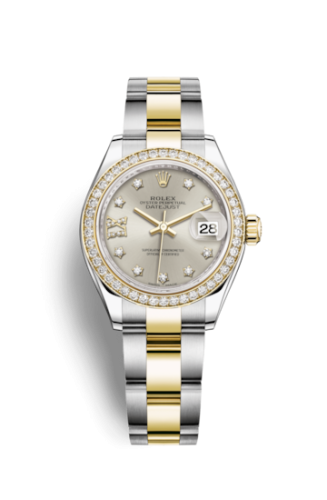 Rolex Lady-Datejust 28 Rolesor Yellow Diamond / Oyster / Silver Diamond 279383RBR-0004