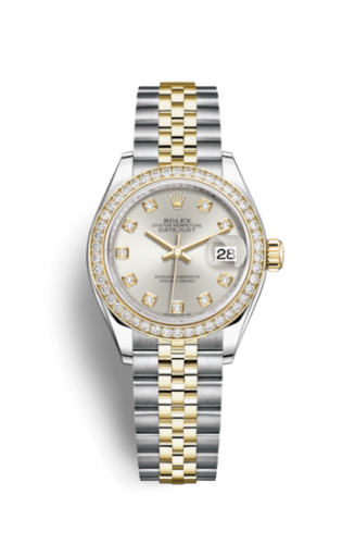 Rolex Lady-Datejust 28 Rolesor Yellow Diamond / Jubilee / Silver Diamond 279383RBR-0007