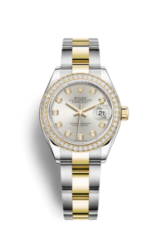 Rolex Lady-Datejust 28 Rolesor Yellow Diamond / Oyster / Silver Diamond 279383RBR-0008
