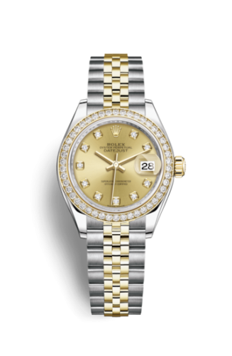Rolex Lady-Datejust 28 Rolesor Yellow Diamond / Jubilee / Champagne Diamond 279383RBR-0011