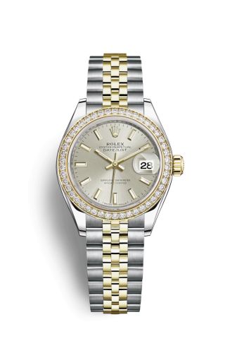 Rolex Lady-Datejust 28 Rolesor Yellow Diamond / Jubilee / Silver 279383RBR-0017
