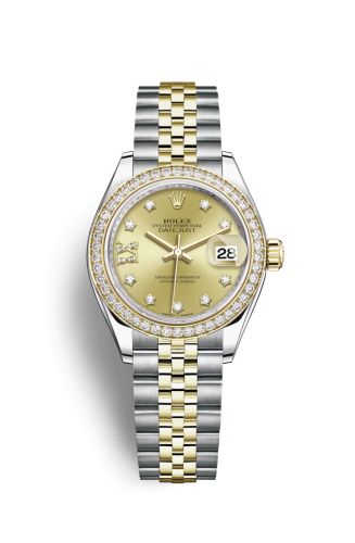 Rolex Lady-Datejust 28 Rolesor Yellow Diamond / Jubilee / Champagne Diamond 279383RBR-0021