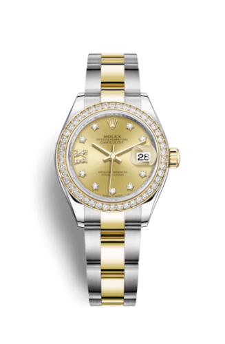 Rolex Lady-Datejust 28 Rolesor Yellow Diamond / Oyster / Champagne Diamond 279383RBR-0022