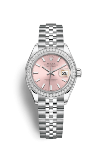 Rolex Lady-Datejust 28 Stainless Steel / Diamond / Pink / Jubilee 279384RBR-0001