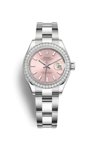 Rolex Lady-Datejust 28 Stainless Steel / Diamond / Pink / Oyster 279384RBR-0002