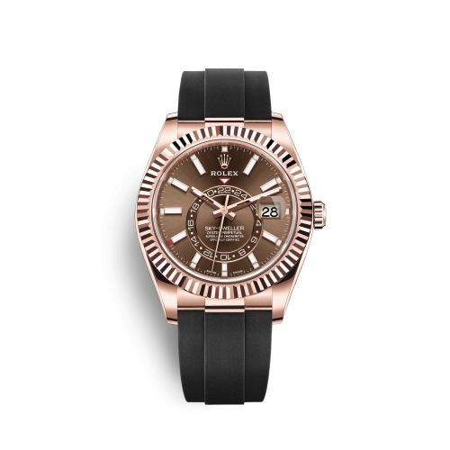 Rolex Sky-Dweller Everose / Chocolate / Oysterflex 326235-0005