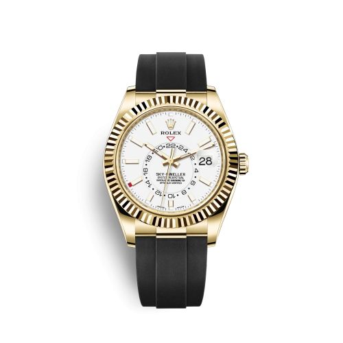 Rolex Sky-Dweller Yellow Gold / White / Oysterflex 326238-0006