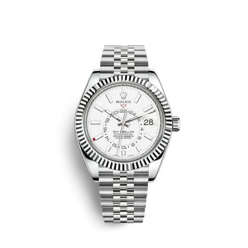 Rolex Sky-Dweller Stainless Steel / White Gold / White / Jubilee 326934-0002