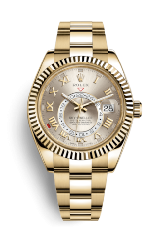 Rolex Sky-Dweller Yellow Gold / Silver Roman 326938-0001