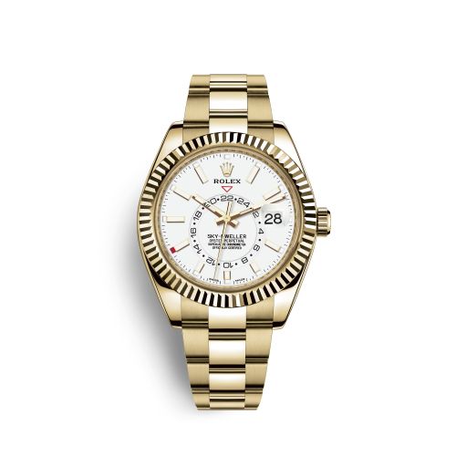 Rolex Sky-Dweller Yellow Gold / White 326938-0005