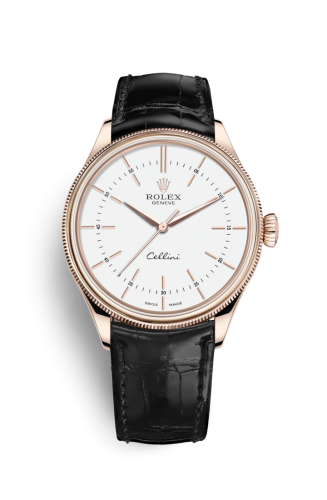 Rolex Cellini Time Everose / White / Alligator Black 50505-0021