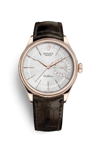 Rolex Cellini Date Everose / Silver / Alligator 50515-0008