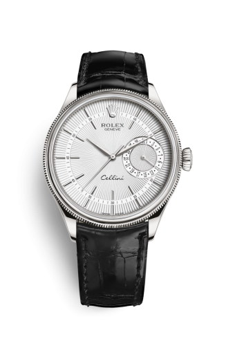 Rolex Cellini Date White Gold / Silver / Alligator Black 50519-0006