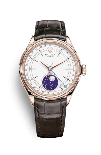 Rolex Cellini Moonphase Everose / White / Alligator 50535-0002