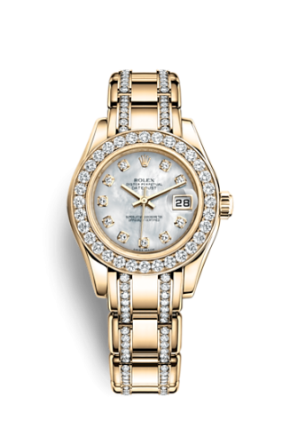 Rolex Datejust Pearlmaster 29 Yellow Gold Diamond Mother of Pearl Diamond 80298-0067