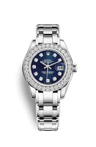 Rolex Datejust Pearlmaster 29 White Gold Diamond / Blue Diamond 80299-0029