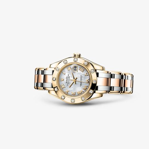 Rolex Datejust Pearlmaster 29 Tridor 12 Diamond Mother of Pearl Roman 80318-0056