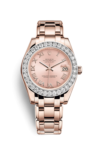 Rolex Datejust Pearlmaster 34 Everose Diamond Pink Roman 81285-0020