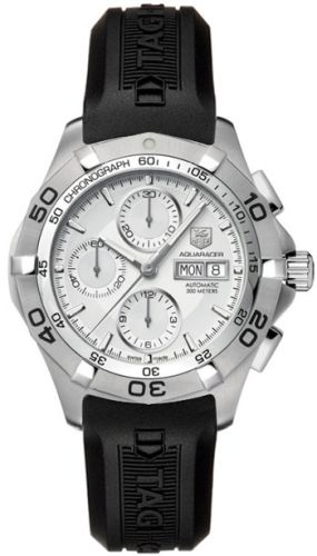 TAG Heuer Aquaracer 300M Calibre 16 Day-Date 43 Stainless Steel / Silver / Rubber CAF2011.FT8011