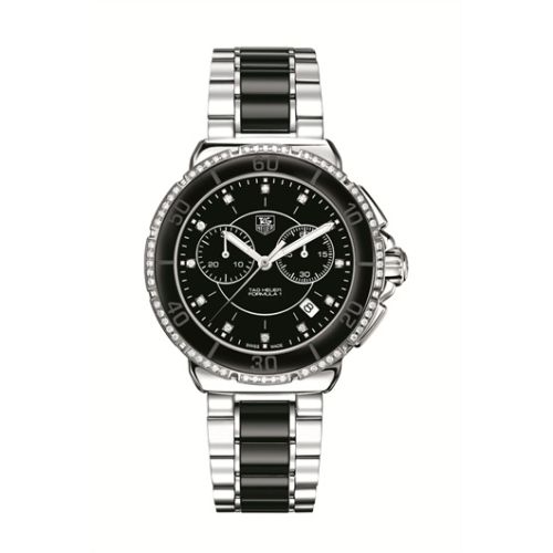 TAG Heuer Formula 1 Chronograph Quartz 41 Stainless Steel / Diamond / Black / Bracelet CAH1212.BA0862