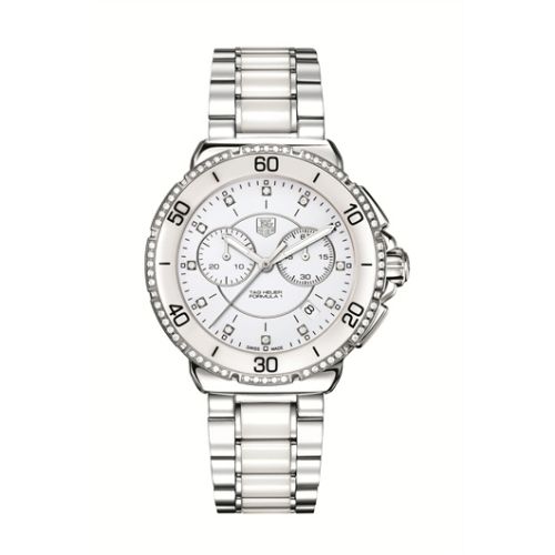 TAG Heuer Formula 1 Chronograph Quartz 41 Stainless Steel / Diamond / White / Bracelet CAH1213.BA0863