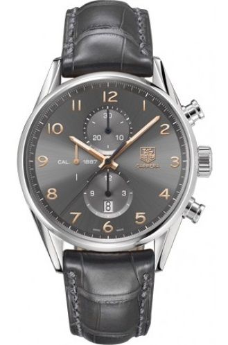 TAG Heuer Carrera Calibre 1887 43 Stainless Steel / Grey / Alligator CAR2013.FC6313