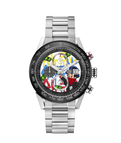 TAG Heuer Carrera Calibre Heuer 01 43 Stainless Steel / Black Ceramic / Alec Monopoly CAR201AA.BA0714