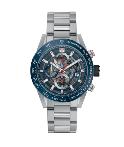 TAG Heuer Carrera Calibre Heuer 01 43 Stainless Steel / Blue Ceramic / Skeleton / Bracelet CAR201T.BA0766