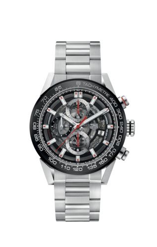 TAG Heuer Carrera Calibre Heuer 01 43 Stainless Steel / Black Ceramic / Skeleton / Bracelet CAR201V.BA0714