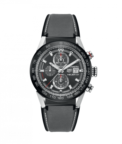 TAG Heuer Carrera Calibre Heuer 01 43 Stainless Steel / Grey / Calf CAR201W.FT6095