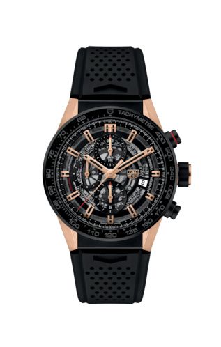 TAG Heuer Carrera Calibre Heuer 01 43 Rose Gold / Skeleton / Rubber CAR205A.FT6087