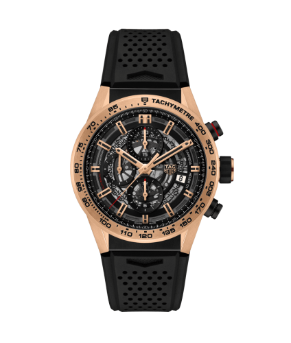 TAG Heuer Carrera Calibre Heuer 01 43 Rose Gold / Skeleton / Rubber CAR205B.FT6087