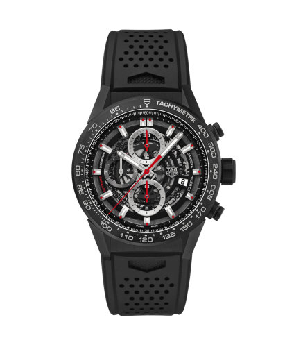 TAG Heuer Carrera Calibre Heuer 01 43 Black Ceramic / Stainless Steel / Rubber CAR2090.FT6088