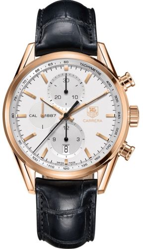 TAG Heuer Carrera Calibre 1887 41 Rose Gold / Silver / Alligator CAR2140.FC8145