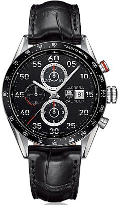 TAG Heuer Carrera Calibre 1887 43 Stainless Steel / Black / Alligator CAR2A10.FC6235