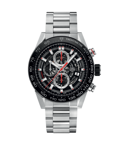 TAG Heuer Carrera Calibre Heuer 01 45 Stainless Steel / Skeleton / Bracelet CAR2A1W.BA0703