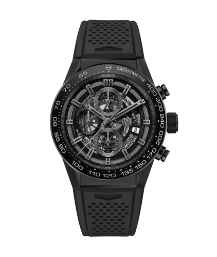 TAG Heuer Carrera Calibre Heuer 01 45 Ceramic / Skeleton / Rubber CAR2A91.FT6071