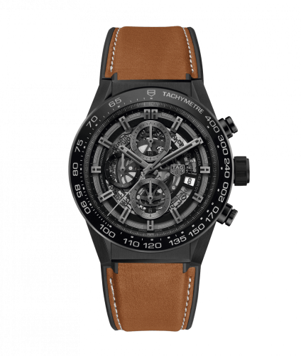 TAG Heuer Carrera Calibre Heuer 01 45 Ceramic / Skeleton / Calf CAR2A91.FT6121