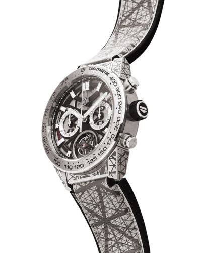 TAG Heuer Carrera Calibre Heuer 02T 45 Chronograph Tourbillon Titanium / Cortina CAR5A8L.FT6167