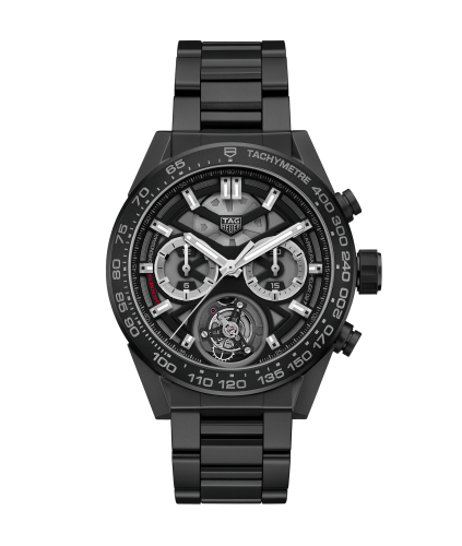 TAG Heuer Carrera Calibre Heuer 02T 45 Chronograph Tourbillon Ceramic / Bracelet CAR5A90.BH0742