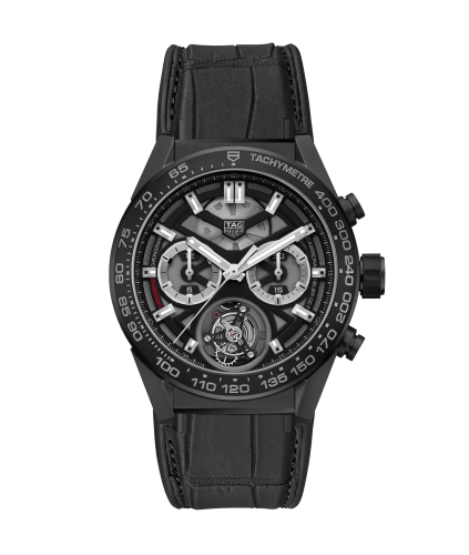 TAG Heuer Carrera Calibre Heuer 02T 45 Chronograph Tourbillon Ceramic / Alligator CAR5A90.FC6415