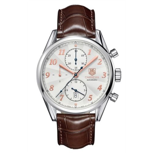 TAG Heuer Carrera Calibre 16 41 Heritage Stainless Steel / Silver / Alligator CAS2211.FC6291
