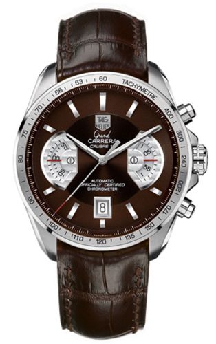 TAG Heuer Grand Carrera Calibre 17 RS 43 Stainless Steel / Brown / Alligator CAV511E.FC6231