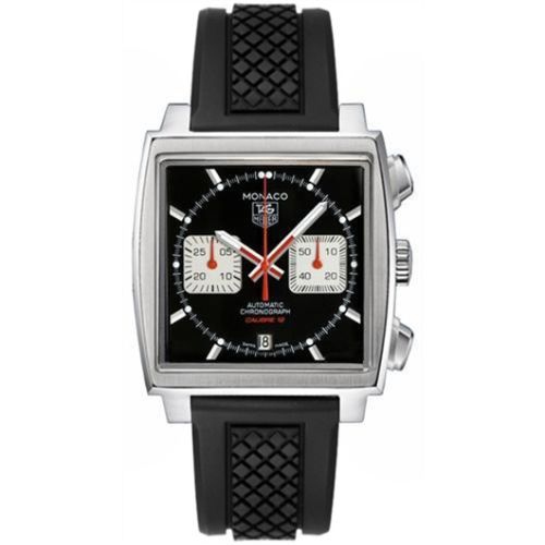 TAG Heuer Monaco Calibre 12 Black / Silver / Rubber CAW2114.FT6021