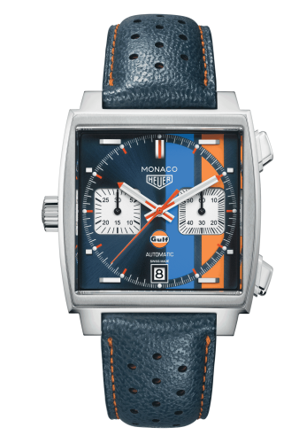 TAG Heuer Monaco Calibre 11 Stainless Steel / Blue / Gulf CAW211R.FC6401