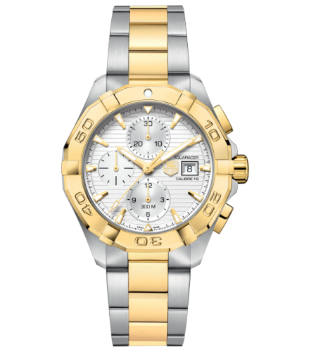 TAG Heuer Aquaracer 300M Calibre 16 43 Stainless Steel / Yellow gold / Silver / Bracelet CAY2121.BB0923