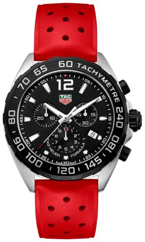 TAG Heuer Formula 1 Chronograph Quartz 43 Stainless Steel / Black / Rubber / US Exclusive CAZ1010.FT8030