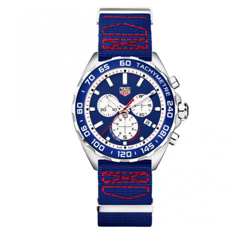 TAG Heuer Formula 1 Chronograph Quartz 43 Stainless Steel / Red Bull / NATO CAZ1018.FC8213