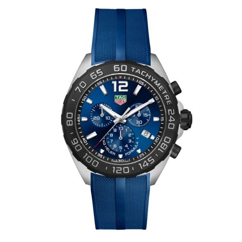 TAG Heuer Formula 1 Chronograph Quartz 43 Stainless Steel / Blue / Rubber CAZ101AV.FT8077